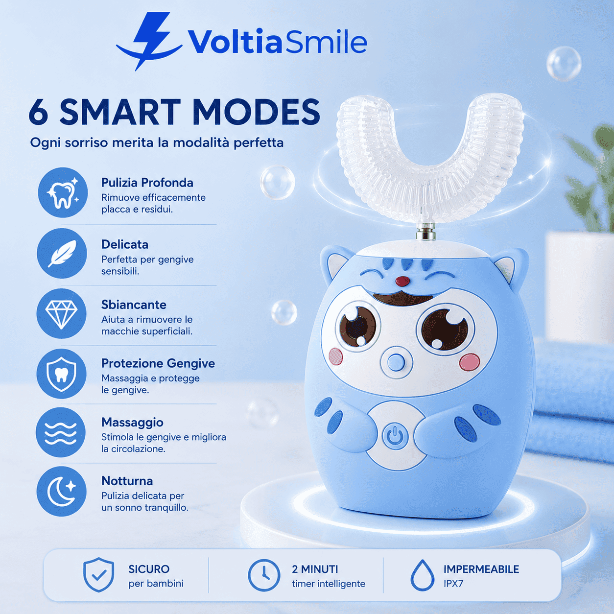 VoltiaSmile Kids™ – Dite addio alle battaglie quotidiane e date il benvenuto al divertimento in 20 secondi.